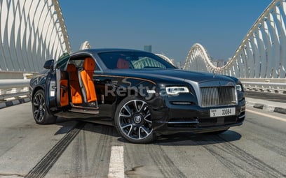 Rolls Royce Wraith Silver roof (Black), 2019 for rent in Dubai