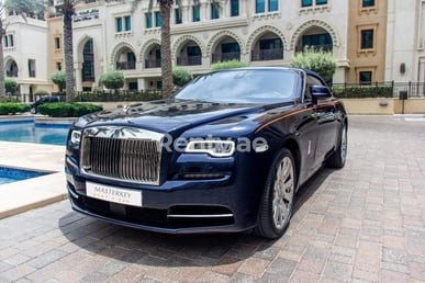 Blue Rolls Royce Dawn Cabrio (Dark Blue), 2019 for rent in Dubai