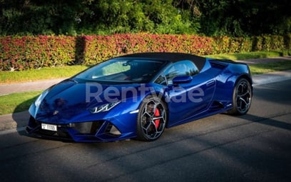 Lamborghini Huracan Evo Spyder (Dark Blue), 2020 for rent in Dubai