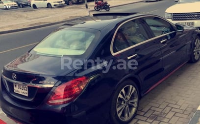 Mercedes C300 (Dark Blue), 2018 for rent in Dubai
