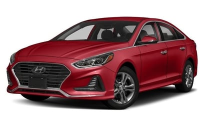 Hyundai Sonata (rojo), 2018 para alquiler en Dubai