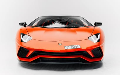 Lamborghini Aventador S Roadster (Orange), 2019 for rent in Dubai