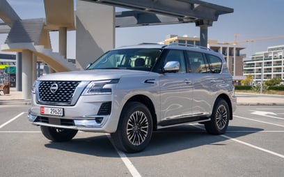 Nissan Patrol Platinum V6 (Silver), 2024 for rent in Abu-Dhabi