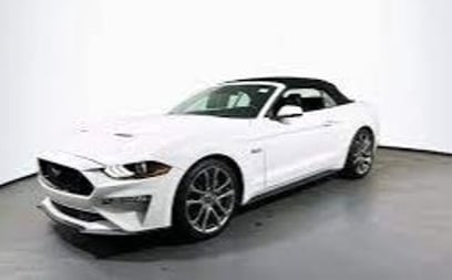 Ford Mustang Cabrio (White), 2018 for rent in Sharjah