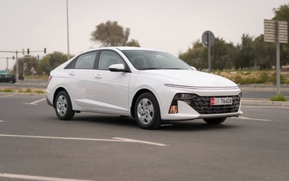 Hyundai Accent (White), 2024 for rent in Abu-Dhabi