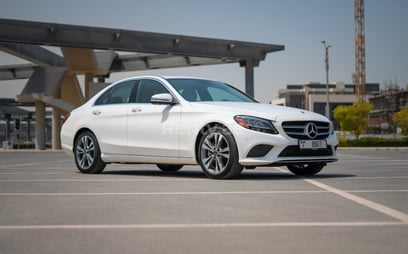 Mercedes C300 (White), 2021 for rent in Abu-Dhabi