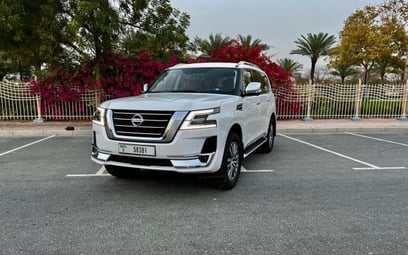Nissan Patrol Platinium (White), 2022 for rent in Abu-Dhabi