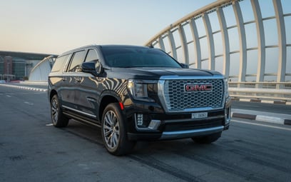 GMC Denali XL Top-of-the-line (Black), 2021 for rent in Abu-Dhabi