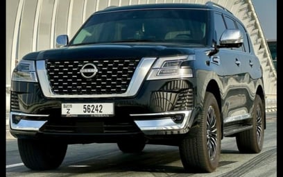 Nissan Patrol Platinum (Black), 2023 for rent in Abu-Dhabi