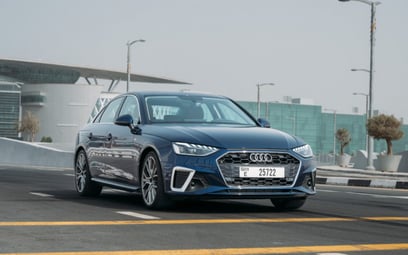 Audi A4 (Blue), 2022 for rent in Abu-Dhabi