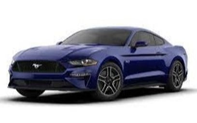 Ford Mustang (Blue), 2019 for rent in Sharjah