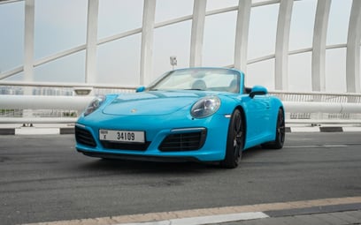 Porsche 911 Carrera cabrio (Blue), 2018 for rent in Abu-Dhabi