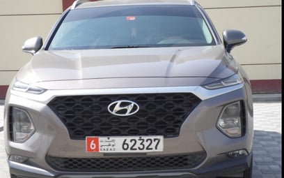 Hyundai Santa Fe (Brown), 2019 for rent in Abu-Dhabi