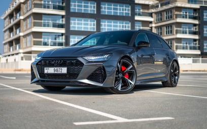 Audi RS6 (Dark Grey), 2022 for rent in Abu-Dhabi