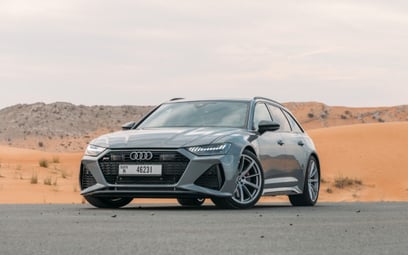 Audi RS6 (Grey), 2023 for rent in Abu-Dhabi