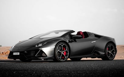 Lamborghini Evo Spyder (Grey), 2021 for rent in Ras Al Khaimah