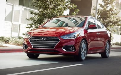 Hyundai Accent (Red), 2022 for rent in Abu-Dhabi