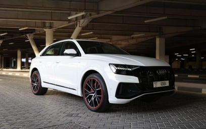Audi Q8  55TFSI quattro (White), 2022 for rent in Abu-Dhabi