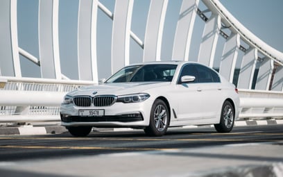 BMW 520i (White), 2021 for rent in Sharjah