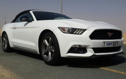Ford Mustang Convertible (Белый), 2016 для аренды в Дубай