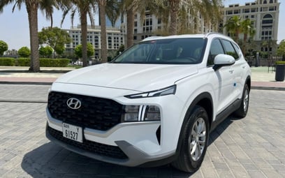 Hyundai Santa Fe (White), 2023 for rent in Sharjah