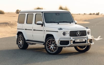 Mercedes G63 AMG (White), 2022 for rent in Abu-Dhabi