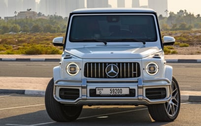 Mercedes G63 (White), 2021 for rent in Abu-Dhabi