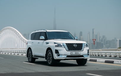 Nissan Patrol Platinum V6 (White), 2023 for rent in Dubai
