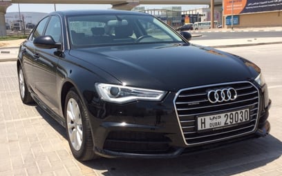 Black Audi A6 2018 للإيجار في دبي