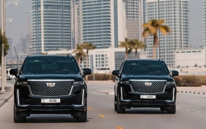 Black Cadillac Escalade 2021 en alquiler en Dubai