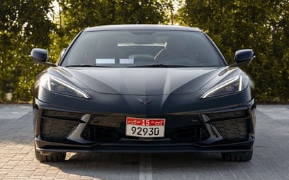 Black Chevrolet Corvette 2021 for rent in Dubai