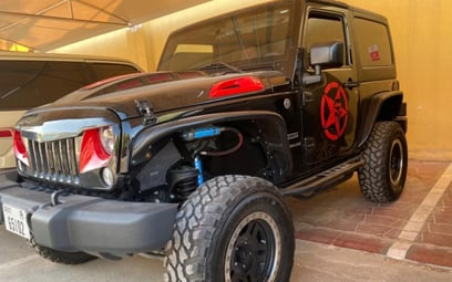 Black Jeep Wrangler 2018 for rent in Dubai