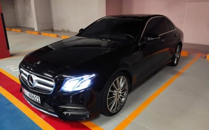 Black Mercedes E300 Class 2020 for rent in Dubai