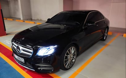 Black Mercedes E300 Class 2021 for rent in Dubai