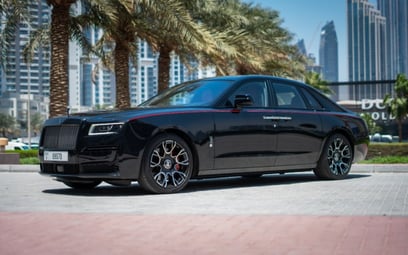 Black Rolls Royce Ghost Black Badge 2022 for rent in Dubai