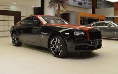Black Rolls Royce Wraith-BLACK BADGE ADAMAS 1 OF 40 2019 for rent in Dubai