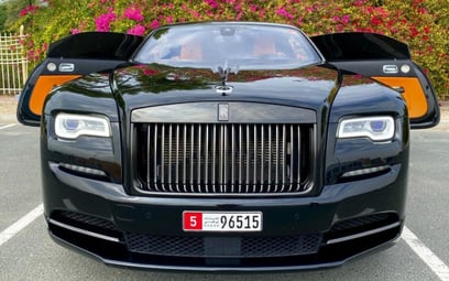 Black Rolls Royce Wraith-BLACK BADGE 2020 for rent in Dubai