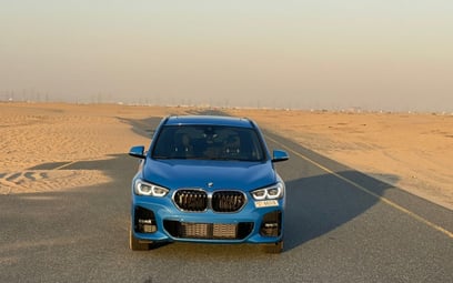 Blue BMW X1 M 2020 迪拜汽车租凭