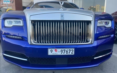 Blue Rolls Royce Wraith 2019 for rent in Dubai