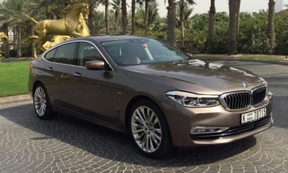 Brown BMW 640 GT 2019 for rent in Dubai