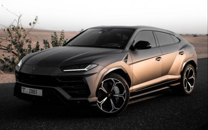 Dark Grey Lamborghini Urus 2020 for rent in Dubai