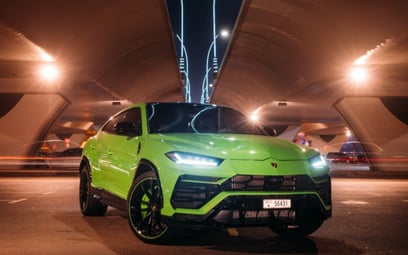 Green Lamborghini Urus Capsule 2021 for rent in Dubai