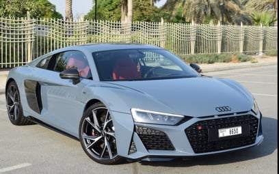 Grey Audi R8 2020 for rent in Dubai