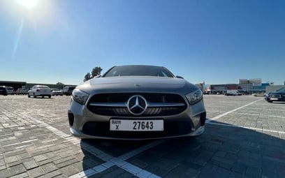 Grey Mercedes A 220 2019 迪拜汽车租凭