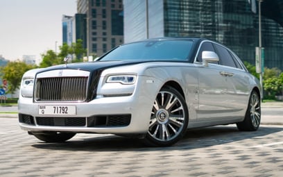 Grey Rolls Royce Ghost 2019 for rent in Dubai