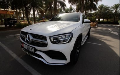 Pearl White Mercedes GLC 200 2020 for rent in Dubai