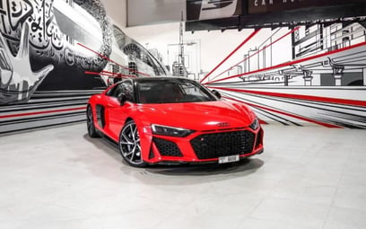 Red Audi R8 2021 for rent in Dubai