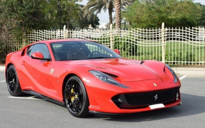Red Ferrari 812 Superfast 2019 for rent in Dubai