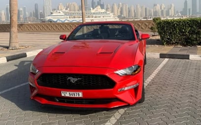 Red Ford Mustang cabrio 2020 for rent in Dubai