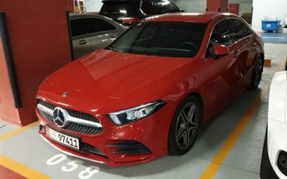 Red Mercedes A200 Class 2020 for rent in Dubai